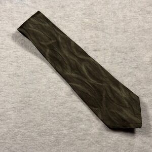 The Arrow Company Men's Silk Tie Green Abstract Pattern Designer Necktie